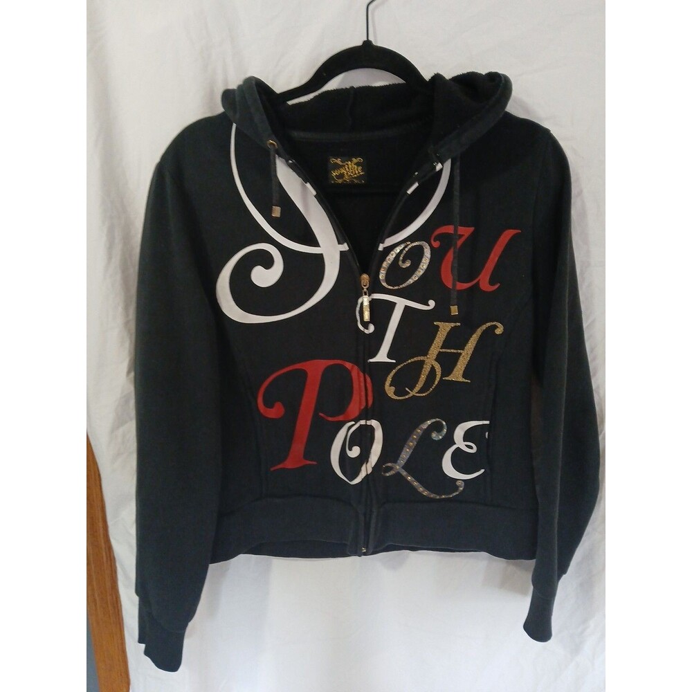 Womens Vintage Y2k Southpole Hoodie Black XxL NICE(READ DESCRIPTION)